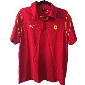 Puma x Scuderia Ferrari Motorsport Red Polo Shirt Men’s Size XL‎